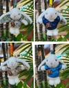 Drooping ear rabbit plush keychain doll, keychain pendant, simulation doll, cute and small schoolbag pendant Specification image